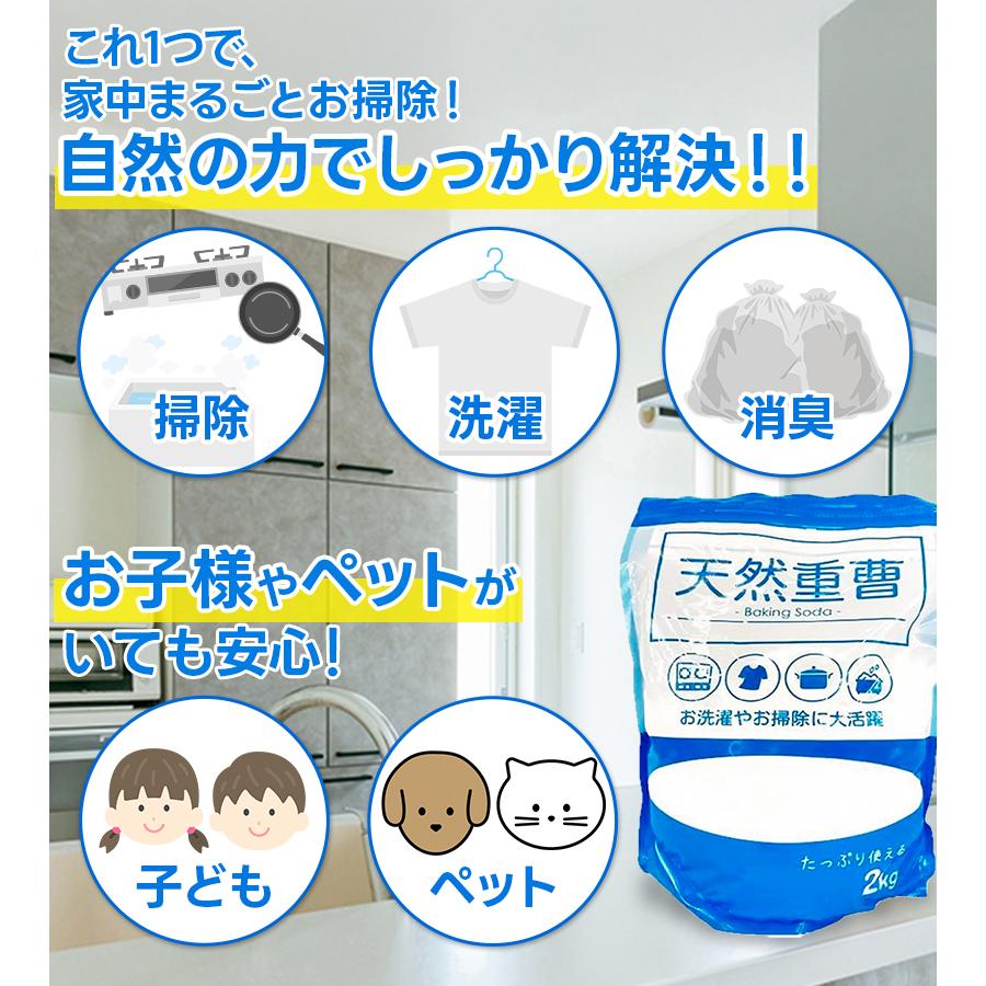 シナジートレーディング 天然重曹 2kg 1袋 炭酸水素ナトリウム 重炭酸ソーダ 洗濯 掃除 消臭 : ライフスタイル&生活雑貨のMofu - 通販  - Yahoo!ショッピング