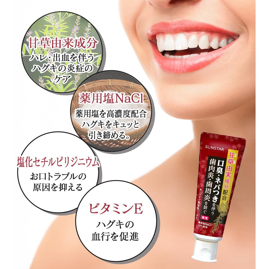 サンスター 薬用塩ハミガキ 85g 10本セット 医薬部外品 歯磨き粉