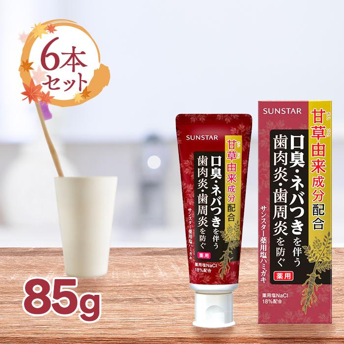 サンスター サンスター薬用塩ハミガキ 85g 6個セット 医薬部外品 歯磨き粉（Yahoo!・ライフスタイル&生活雑貨のMofu）