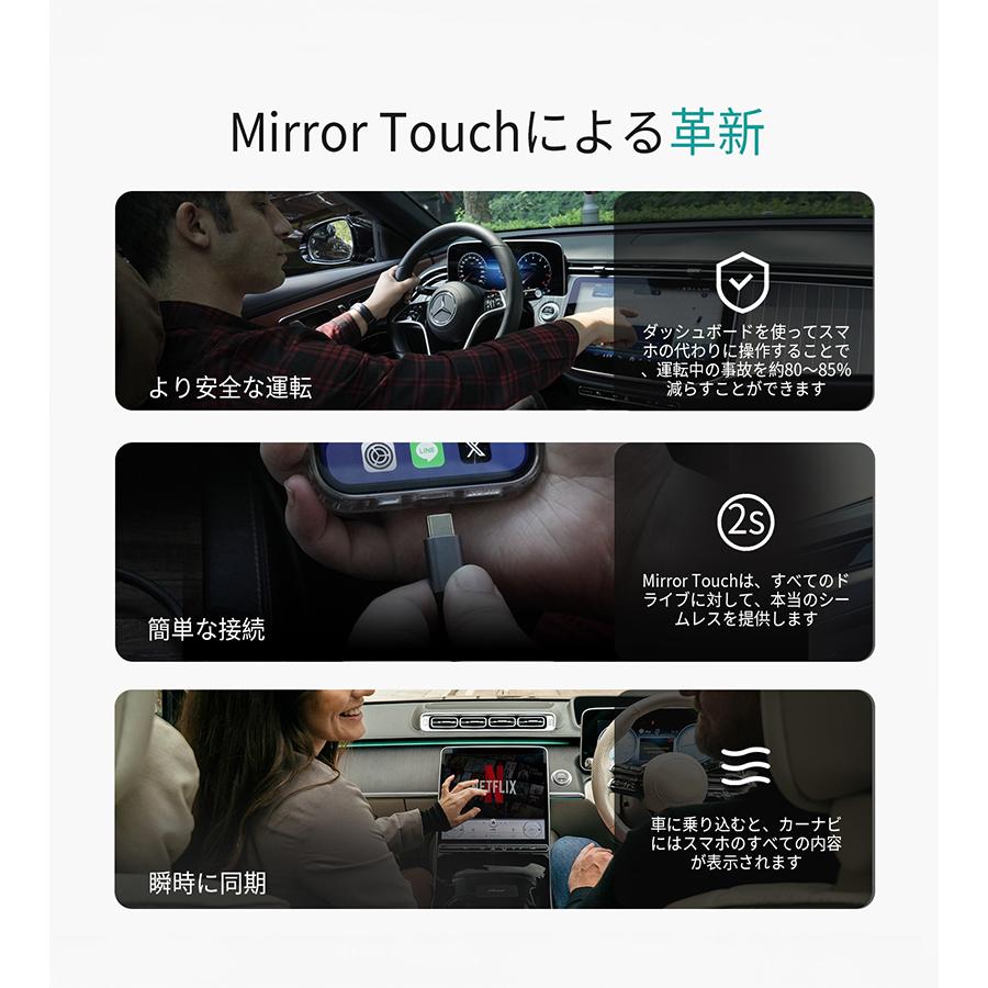 オットキャスト MIRROR TOUCH CA450 ミラータッチ スマホ ミラーリング