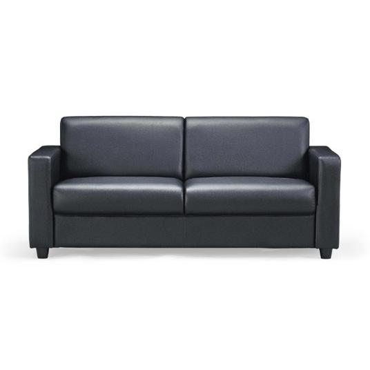 アテッサソファー応接ソファー ブラック（RE-1842 V4 BK） ビニールレザー張り 送料無料