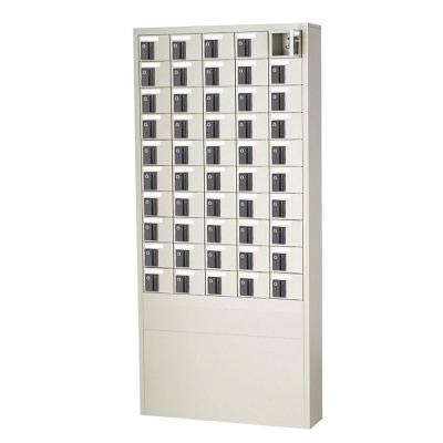 50人用小物入れ シリンダー内筒交換錠 日本製 完成品 携帯電話保管庫小物整理ロッカー/貴重品ロッカースチールロッカー/財布ロッカーセミホワイト色 送料無料