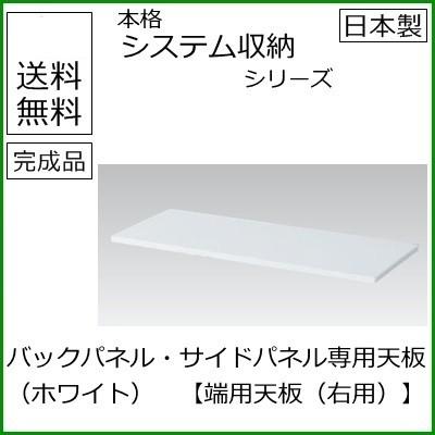 送料無料 RW45シリーズ 端用天板(右用)バックパネル サイドパネル専用天板(ホワイト)受注生産品 オフィス家具/収納家具/キャビネット