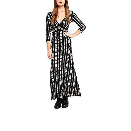 新色登場 Desigual July Batik Maxi Dress Eu M Black 並行輸入品