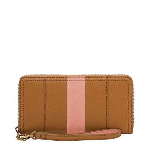 即日発送 Fossil Logan Rfid Zip Clutch Wallet Brown 並行輸入品 人気第1位 Etechnologies Shop