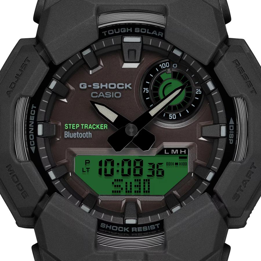 『土日限定特価』 GA-B010BEG-1AJF カシオ CASIO Bluetooth ソーラー 腕時計 G-SHOCK G-ショック スマートフォンリンク BLACK AND ELECTRO GREENの画像