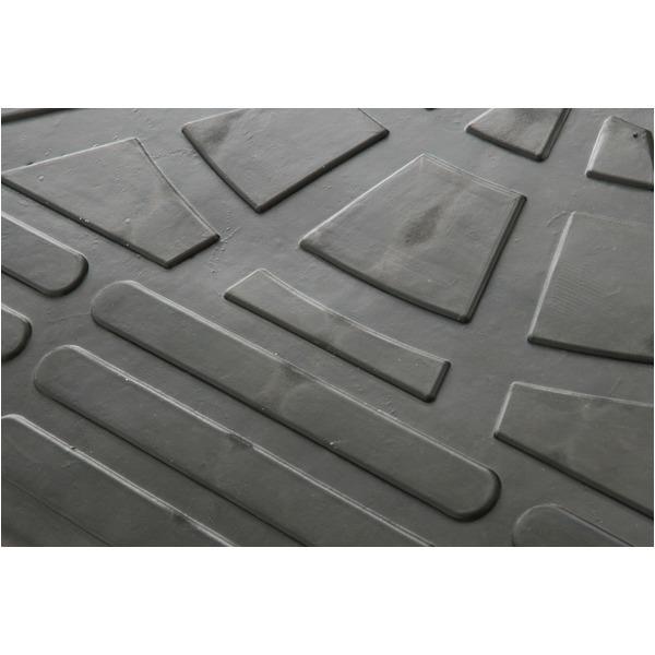 〔4個セット〕 ECOラバースロープ 段差スロープ/段差プレート 〔幅60cm 高さ10cm用〕 ゴム製 衝撃吸収_4