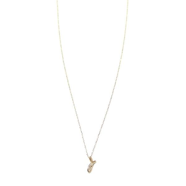 イニシャル ネックレス ダイヤモンド ネックレス 一粒 0.01ct K18 ゴールド 文字 L ダイヤネックレス ペンダント_2