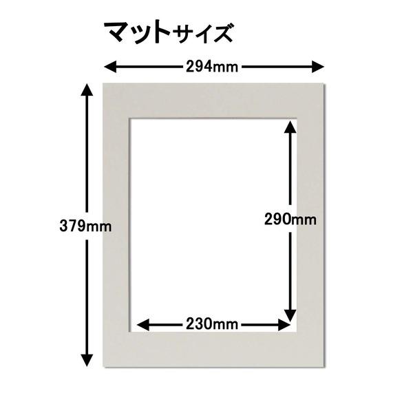 カラー 遺影額 〔 太い枠 グレー 〕 仏事用額 葬儀額 フレーム 額縁 額_1