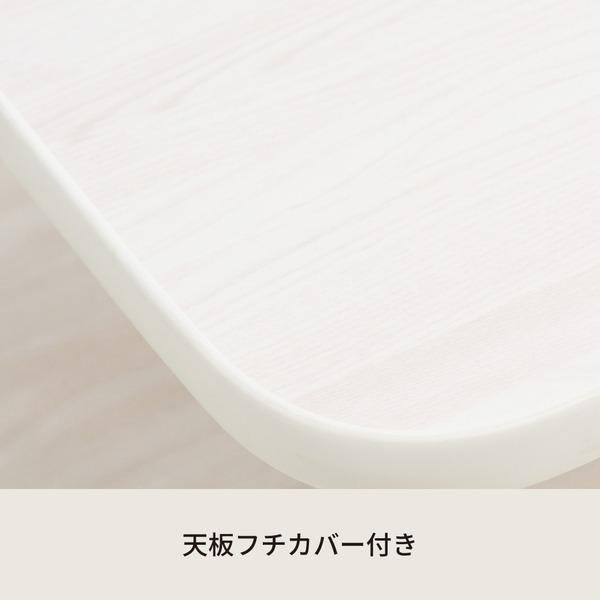 〔5個セット〕ハウステーブル（60）（ホワイト/白） 幅60cm×奥行45cm 折りたたみローテーブル 折れ脚 木目 軽量 コンパクト 業務用 完成品 NK-60