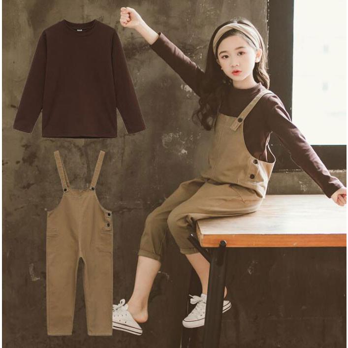 子供服 セットアップ 女の子 サロペット パンツ オールインワン オーバーオール 春秋 長袖 2点セット おしゃれ 110cm 1cm 130cm 140cm 150cm 160cm Girlsetup Select Shop Coko 通販 Yahoo ショッピング