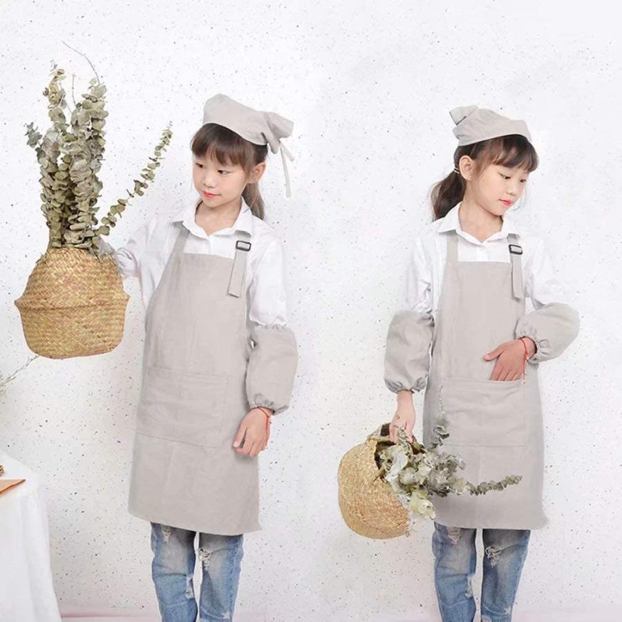 キッズエプロン 三角巾 エプロン2点セット 小学生 女の子 男の子 リネン製子供用エプロン シンプル 無地 Kids Apronsimple Select Shop Coko 通販 Yahoo ショッピング