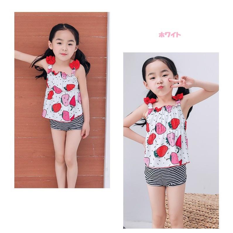 爆安プライス いちご柄水着 女の子 子供 セパレート水着 超可愛い水着 キッズ水着 子供水着 かわいい 子ども水着 女の子水着