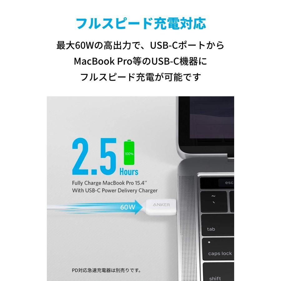 Anker PowerLine III USB-C & USB-C 2.0 ケーブル (1.8m ホワイト) 超高耐久 60W USB PD対応 M｜select-shop-glitter｜02