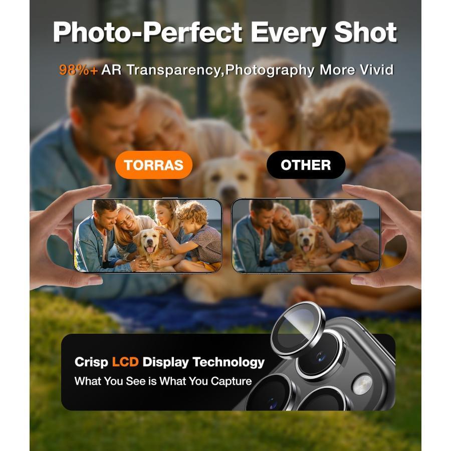 TORRAS iPhone 15 Pro 用 カメラフィルム iPhone 15 Pro Max 用 カメラフィルム 【宇宙航空材料・元のまま再現】｜select-shop-glitter｜04