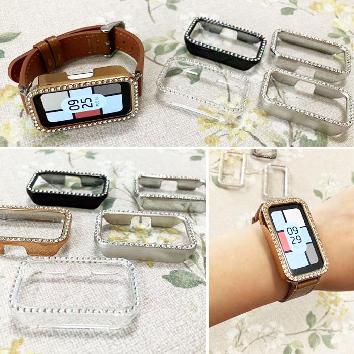 HUAWEI Band 8 / 9 10 用 キラキラ フレーム カバー ケース ライン