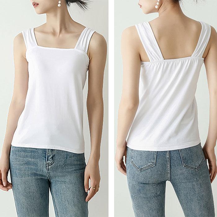 タンクトップ キャミソール インナー ブラ紐隠し 重ね着 胸元見えない