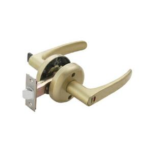 【直送品】マツ六 兼用取替レバー錠 トイレ錠 ゴールド バックセット:60mm 扉厚:30~40mm | レバーハンドル ドアノブ 種類 交換 取替 室内 ドア レバー | 