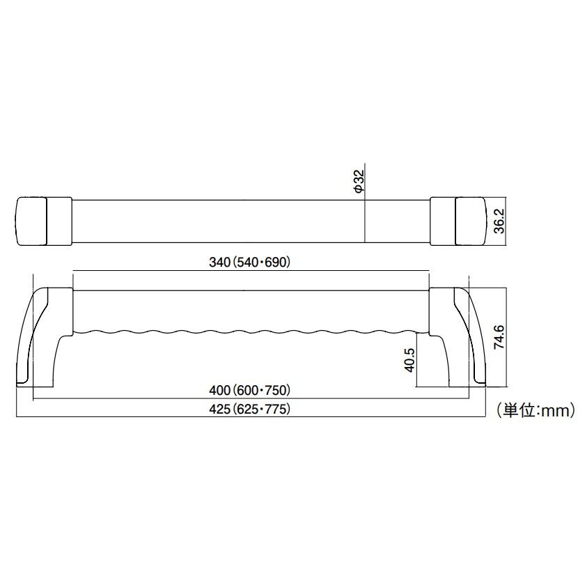 ECLE コロバン棒 フリーハンド スマート 400mm 手すり径32ミリ | 手摺 手すり 玄関 トイレ 廊下 取付 転倒予防 介護用品 福祉用品 diy |  | 03