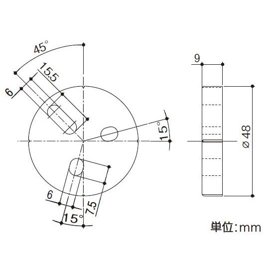 木製スペーサーコーナー用 9mm 約直径48×D9mm |  | 01