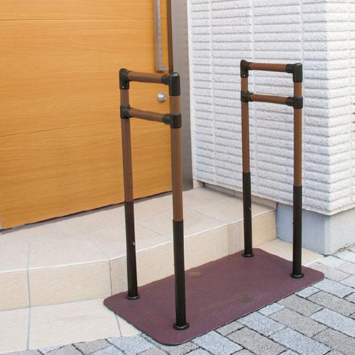 panmo　たよれーるBZK-02 panmo たよれーるBZK-02 室外用 たよレールSOTOE 両手すり マツ六 [BZK