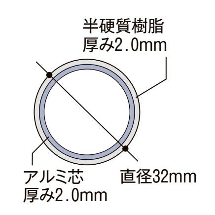 【長尺商品】【直送品】 マツ六 32ソフトアクアレール用 32アルミ樹脂巻手すり棒ディンプル付浴室・室内用 ST-1 3m ホワイト | 手摺 手すり 取付 金具 水回り オ |  | 02