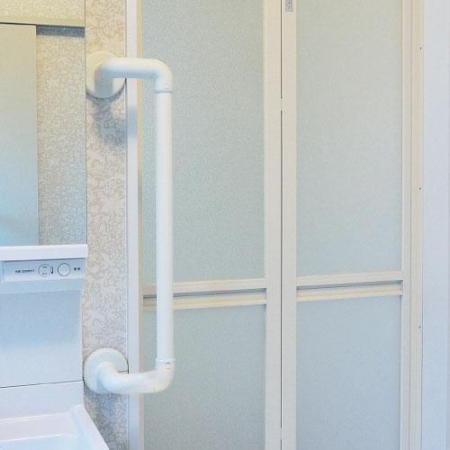 【直送品】マツ六 32ソフトアクアレール オフセットブラケット(上下セット) 32mm SAQ-06W ホワイト | 手摺 手すり 取付 金具 水回り オシャレ おしゃれ 浴室 お |  | 02