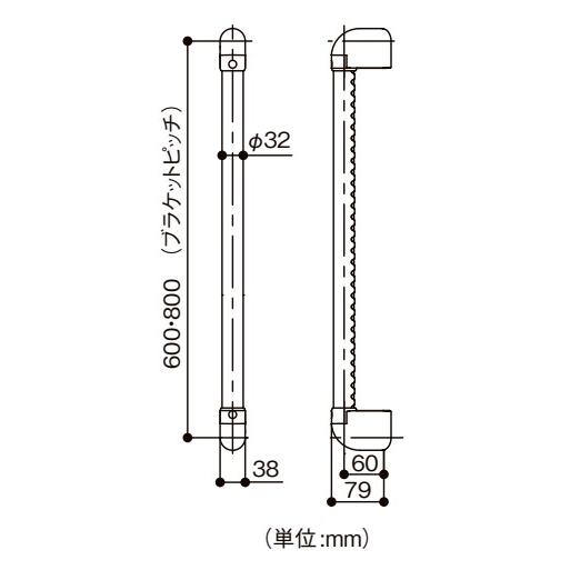 【直送品】マツ六 32ソフトアクアレール 出隅I型ハンド SAQ-D-600W ホワイト φ32×600mm | 手摺 手すり 取付 金具 水回り オシャレ おしゃれ 浴室 お風呂 転倒 |  | 03
