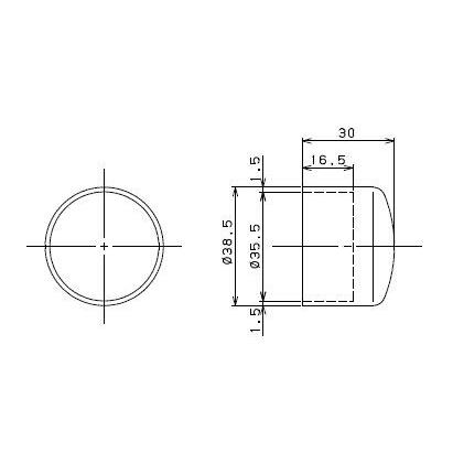 マツ六 35グロス木製エンドキャップ 手すり 直径35mm用 直径38.5mm×30mm 手摺 手すり金具 |  | 01
