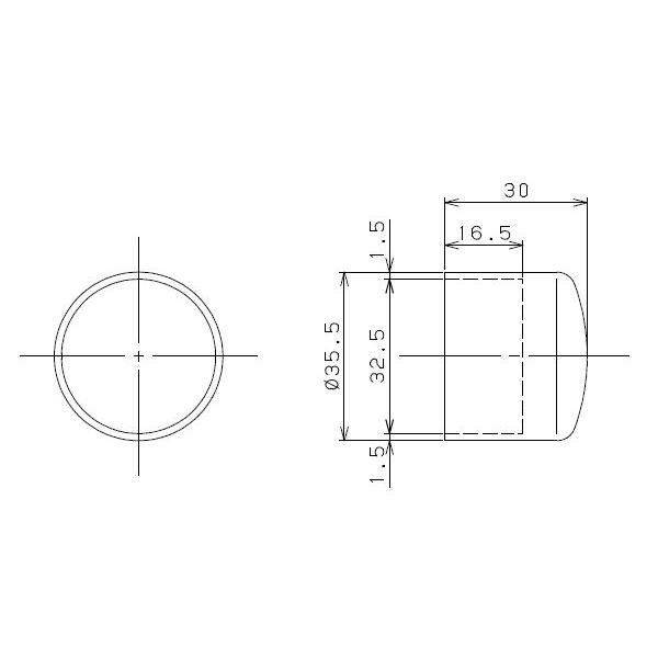 マツ六 32グロス木製エンドキャップ 手すり 直径32mm用 直径35.5mm×30mm 手摺 手すり金具 |  | 01