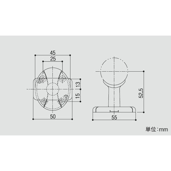 35ブラケット縦型カバー付き 手すり直径35mm用 約W50×D52.5(手すり中心位置)×H55mm | 手摺 手すり 金具 ブラケット 手すり金具 |  | 01