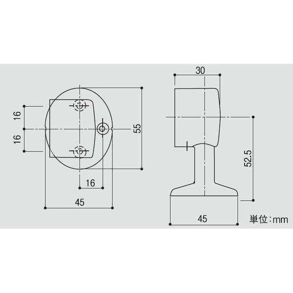 35Eエンドブラケット 手すり直径35mm用 約W55×D72.5×H45mm | 手摺 手すり 金具 ブラケット 手すり金具 |  | 01