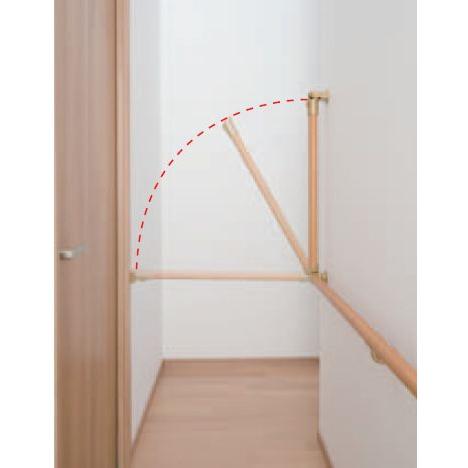 【直送品】遮断機式手すりブラケット直角型N 左右兼用(金具のみ) 手すり32mm 35mm兼用 | 