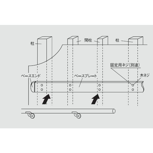 木製ベースエンド 120mm用 W30mm×D16.5mm×H120mm | 手すり 取付 金具 下地 補強材 転倒予防 護用品 福祉用品 diy |  | 02