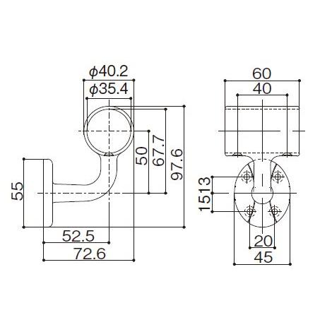【直送品】35ステンレス通しブラケット横型カバー付 BDS-02 |  | 01