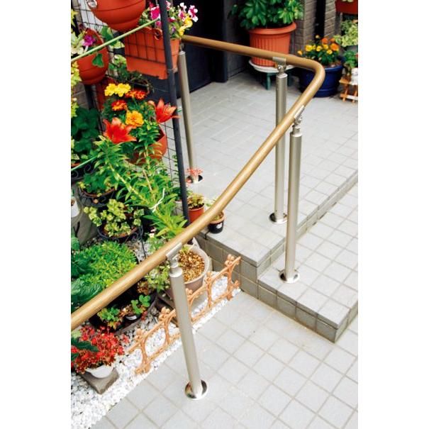 【長尺商品】【直送品】マツ六 BAUHAUS フリーRレール 手すり棒 3m 直線 曲線用 | 屋外 手摺 手すり 玄関 取付 転倒予防 介護用品 福祉用品 diy |  | 03