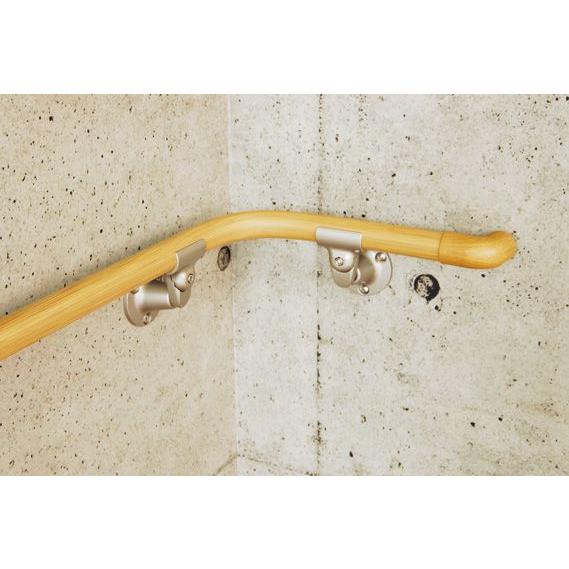 【直送品】マツ六 BAUHAUS フリーRレール 壁付ブラケット W78×D55~70×H120.5mm | 屋外 手摺 手すり 玄関 取付 転倒予防 介護用品 福祉用品 diy |  | 02