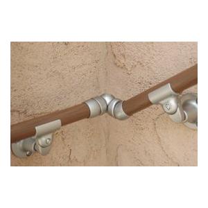 【直送品】マツ六 BAUHAUS フリーRレール フリージョイント 内径直径34mm×W136mm | 屋外 手摺 手すり 玄関 取付 転倒予防 介護用品 福祉用品 diy |  | 02