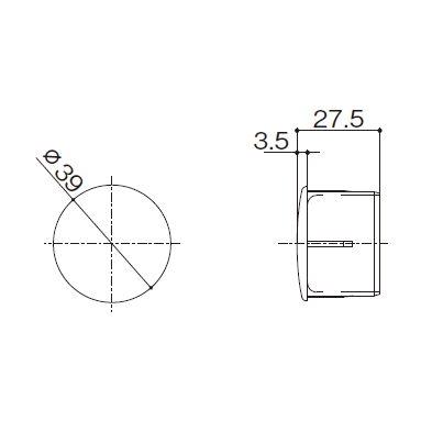35樹脂キャップ BD-53 手すり直径35mm用 |  | 01