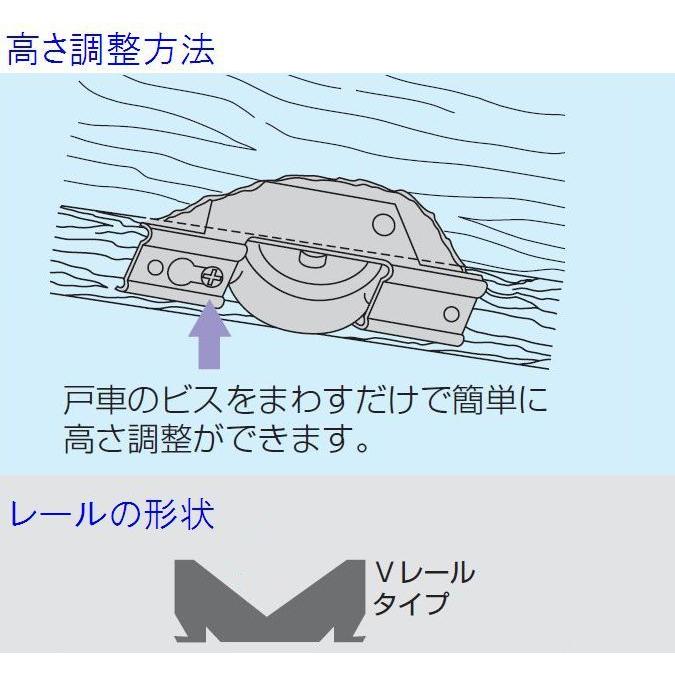 【メール便4個まで】マツ六 VIP調整戸車 デルリン車 30ミリV | 交換 取替 金物 補修 部品 サッシ 引戸 戸車 パーツ 車輪 滑車 がたつき DIY 簡単 取付 |  | 02