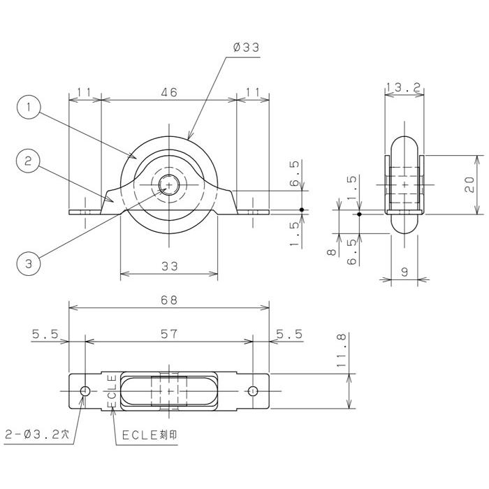 【メール便16個まで】マツ六 エクレV戸車 ステン枠33mm | 交換 取替 金物 補修 部品 サッシ 引戸 戸車 パーツ 車輪 滑車 がたつき DIY 簡単 取付 |  | 01