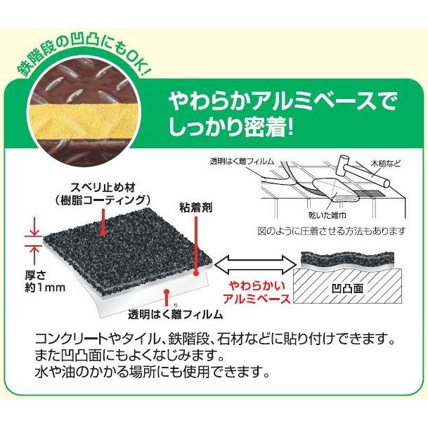 川口技研 スベラーズ屋外用 黒 OSU-BL | 滑り止め 階段 事故防止 滑落防止 安全対策 すべらない 横転 転倒 クッション 部材 DIY |  | 02