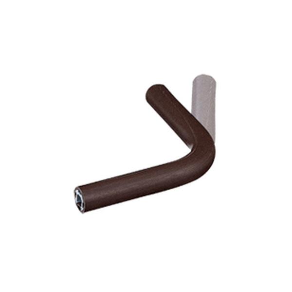 【直送品】積水樹脂 アプローチEレール 曲り手すり(出隅 入隅用)木目 直径34×317×317mm | 屋外 手摺 手すり 玄関 取付 転倒予防 介護用品 福祉用品 diy | 