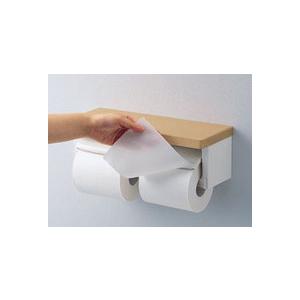 TOTO 棚付二連紙巻器(木質棚) YH600FMR | トイレ トイレット ペーパー ホルダー ダブル 紙巻き器 アクセサリー シンプル おしゃれ |  | 03