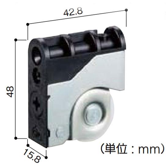 中西金属 Cjk調整Y戸車 P-575 | 交換 取替 金物 補修 部品 サッシ 引戸