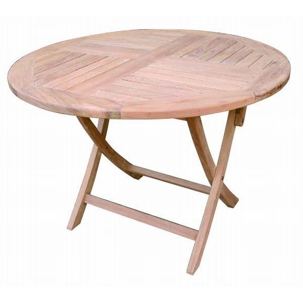 チーク 折り畳み丸テーブル 無垢 テーブル 家具 チーク材 おしゃれ 折りたたみ コンパクト 木 高さ70 激安 ベランダ ナチュラル 花