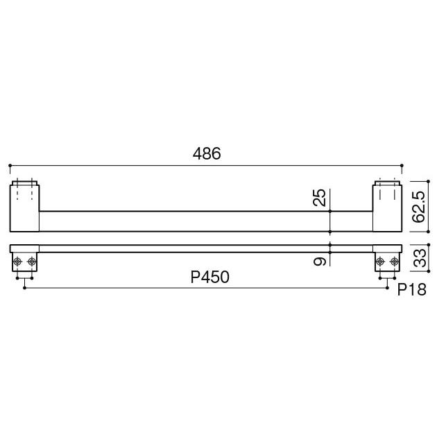 KAWAJUN タオルレール SC-471-XS | シルバー タオルハンガー タオル