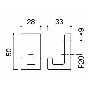 KAWAJUN フック SE-425-XC | クローム ハンガー タオルホルダー 帽子