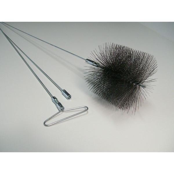 煙突掃除器 5インチブラシ付き ブラシ:1個 直径125mm(5インチ)×長約