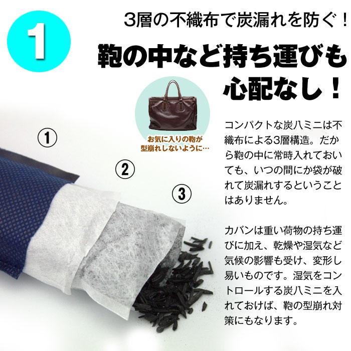 出雲カーボン 出雲屋 炭八 ミニ 2セット 4本入 | 除湿 結露 湿気 梅雨 調湿 カビ対策 半永久 消臭 繰り返し使える |  | 12